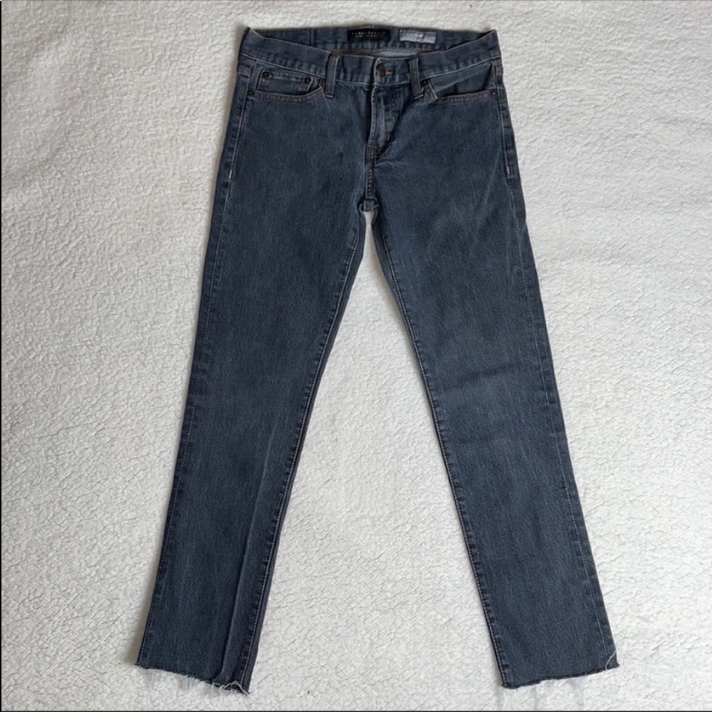Aeropostale Skinny Jeans Gray Denim Raw Hem Crop Size 28 In style
